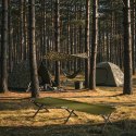 NC2756 Łóżko Polowe Składane 200 cm Zielone NILS CAMP –Komfort i Mobilność!
