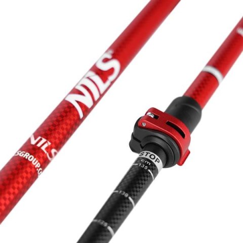 TK8601 RED KIJE TREKKINGOWE ALUMINIOWE NILS TK8601 RED KIJE TREKKINGOWE ALUMINIOWE NILS