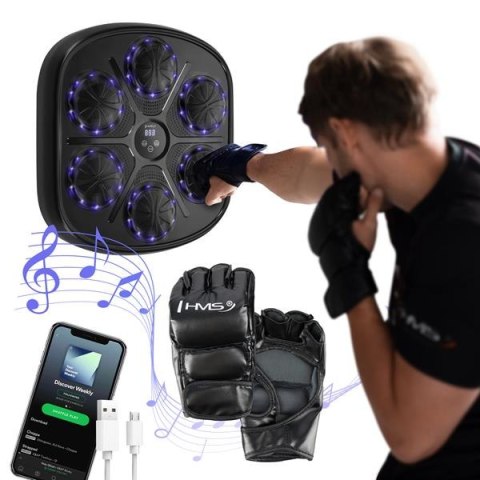 TB03 ELEKTRONICZNA TARCZA BOKSERSKA BLUETOOTH Z MUZYKĄ I RĘKAWICAMI HMS TB03 ELEKTRONICZNA TARCZA BOKSERSKA BLUETOOTH Z MUZYKĄ I RĘKAWICAMI HMS