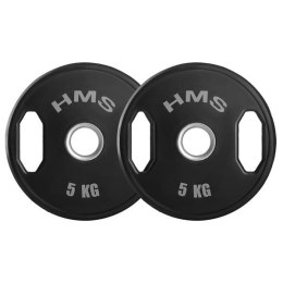 TOG05 talerze olimpijskie gumowane 2 x 5 kg HMS czarno-szare siłownia