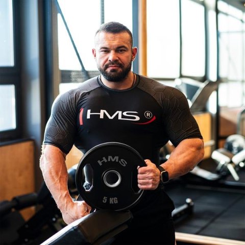 TOG05 talerze olimpijskie gumowane 2 x 5 kg HMS czarno-szare siłownia TOG05 talerze olimpijskie gumowane 2 x 5 kg HMS czarno-szare siłownia