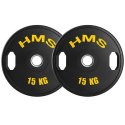 TOG15 talerze olimpijskie gumowane 2 x 15 kg HMS czarno-żółte siłownia