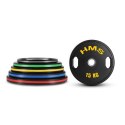 TOG15 talerze olimpijskie gumowane 2 x 15 kg HMS czarno-żółte siłownia