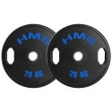 TOG20 talerze olimpijskie gumowane 2 x 20 kg HMS czarno-niebieskie siłownia
