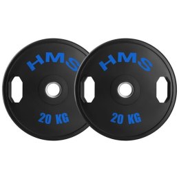 TOG20 talerze olimpijskie gumowane 2 x 20 kg HMS czarno-niebieskie siłownia