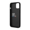BMW Leather Carbon Blue Line - Etui iPhone 14 (Czarny)