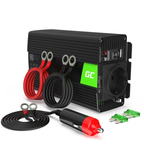 Green Cell - Przetwornica napięcia Inwerter 12V na 230V 500W/1000W Modyfikowana sinusoida Green Cell - Przetwornica napięcia Inwerter 12V na 230V 500W/1000W Modyfikowana sinusoida