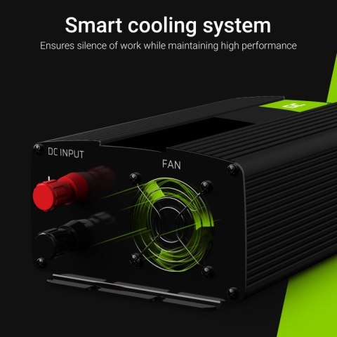 Green Cell - Przetwornica napięcia Inwerter 12V na 230V 500W/1000W Modyfikowana sinusoida Green Cell - Przetwornica napięcia Inwerter 12V na 230V 500W/1000W Modyfikowana sinusoida