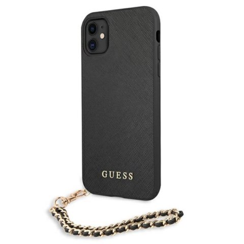 Guess Saffiano Chain - Etui iPhone 11 (czarny) Guess Saffiano Chain - Etui iPhone 11 (czarny)