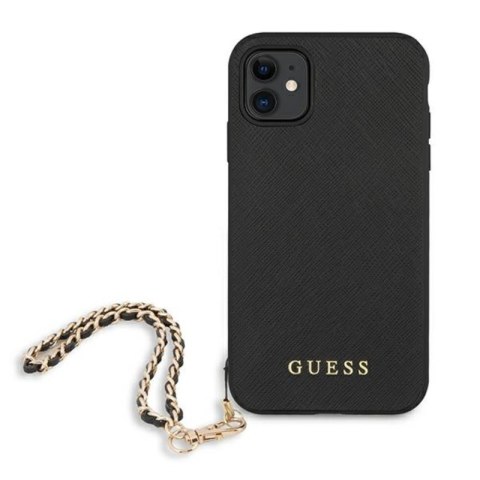 Guess Saffiano Chain - Etui iPhone 11 (czarny) Guess Saffiano Chain - Etui iPhone 11 (czarny)