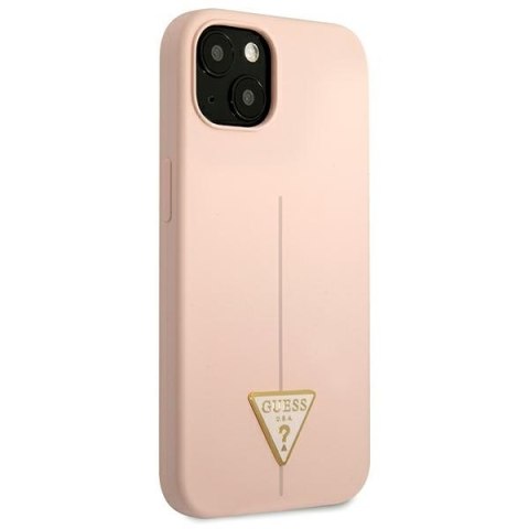 Guess Silicone Triangle Logo - Etui iPhone 13 (różowy) Guess Silicone Triangle Logo - Etui iPhone 13 (różowy)