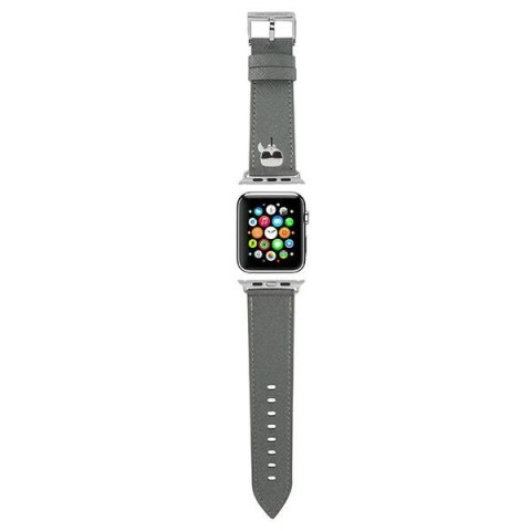 Karl Lagerfeld Saffiano Karl Head - Pasek do Apple Watch 42/44/45 mm (srebrny) Karl Lagerfeld Saffiano Karl Head - Pasek do Apple Watch 42/44/45 mm (srebrny)