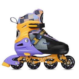 NA13810 ŁYŻWOROLKI TWIST ŻÓŁTE ROZM. L (39-42)-DYNAMICZNA JAZDA W KOMFORCIE