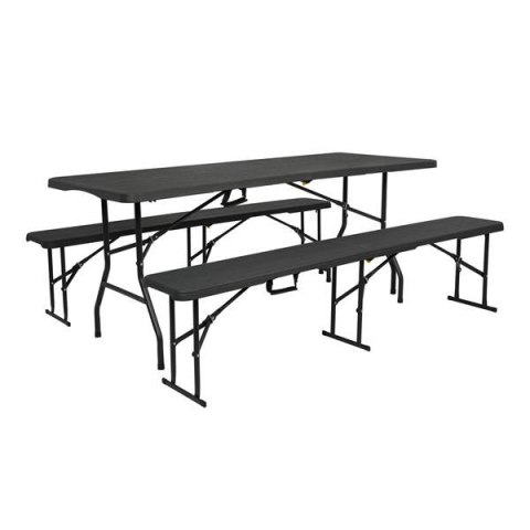 Stół Turystyczny NC1618 180 cm Antracyt NILS CAMP - Mobilny i Elegancki Stół Turystyczny NC1618 180 cm Antracyt NILS CAMP - Mobilny i Elegancki