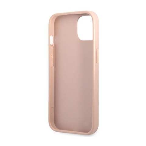 Guess Saffiano Triangle Logo Case - Etui iPhone 14 (różowy) Guess Saffiano Triangle Logo Case - Etui iPhone 14 (różowy)