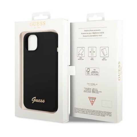 Guess Silicone Vintage - Etui iPhone 14 Plus (czarny) Guess Silicone Vintage - Etui iPhone 14 Plus (czarny)