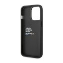 BMW Leather Carbon Blue Line - Etui iPhone 14 Pro (Czarny)