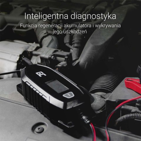Green Cell - Ładowarka, prostownik do Akumulatorów 6V / 12V (4A) z funkcją inteligentnej diagnostyki Green Cell - Ładowarka, prostownik do Akumulatorów 6V / 12V (4A) z funkcją inteligentnej diagnostyki