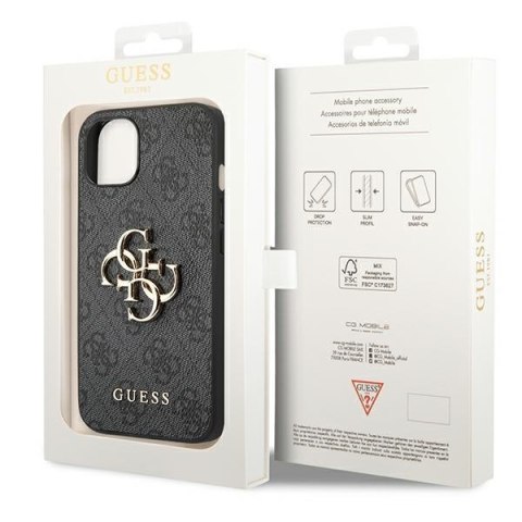 Guess 4G Big Metal Logo - Etui iPhone 14 (szary) Guess 4G Big Metal Logo - Etui iPhone 14 (szary)