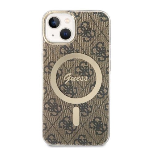 Guess Bundle Pack MagSafe 4G - Zestaw etui + ładowarka MagSafe iPhone 14 Plus (brązowy/złoty) Guess Bundle Pack MagSafe 4G - Zestaw etui + ładowarka MagSafe iPhone 14 Plus (brązowy/złoty)