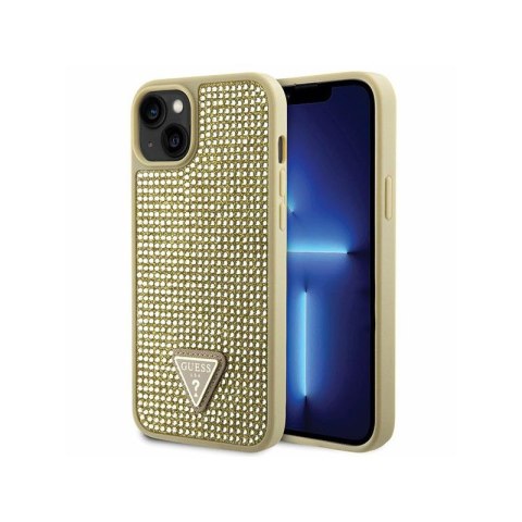 Guess Rhinestone Triangle - Etui iPhone 14 (złoty) Guess Rhinestone Triangle - Etui iPhone 14 (złoty)