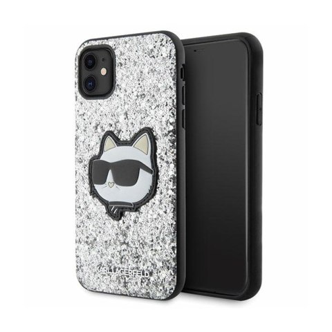 Karl Lagerfeld NFT Glitter Choupette Patch - Etui iPhone 11 (Srebrny) Karl Lagerfeld NFT Glitter Choupette Patch - Etui iPhone 11 (Srebrny)