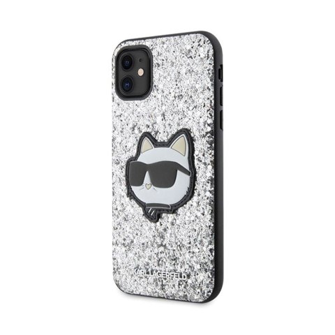 Karl Lagerfeld NFT Glitter Choupette Patch - Etui iPhone 11 (Srebrny) Karl Lagerfeld NFT Glitter Choupette Patch - Etui iPhone 11 (Srebrny)