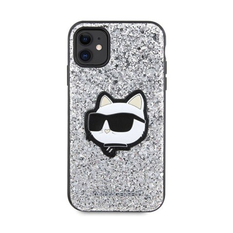Karl Lagerfeld NFT Glitter Choupette Patch - Etui iPhone 11 (Srebrny) Karl Lagerfeld NFT Glitter Choupette Patch - Etui iPhone 11 (Srebrny)