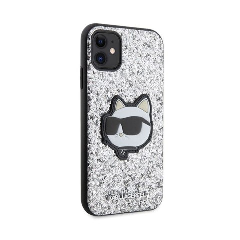 Karl Lagerfeld NFT Glitter Choupette Patch - Etui iPhone 11 (Srebrny) Karl Lagerfeld NFT Glitter Choupette Patch - Etui iPhone 11 (Srebrny)