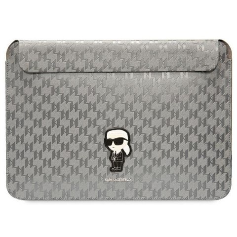 Karl Lagerfeld NFT Saffiano Monogram Ikonik Karl Sleeve - Etui na notebook 14" (Srebrny) Karl Lagerfeld NFT Saffiano Monogram Ikonik Karl Sleeve - Etui na notebook 14" (Srebrny)