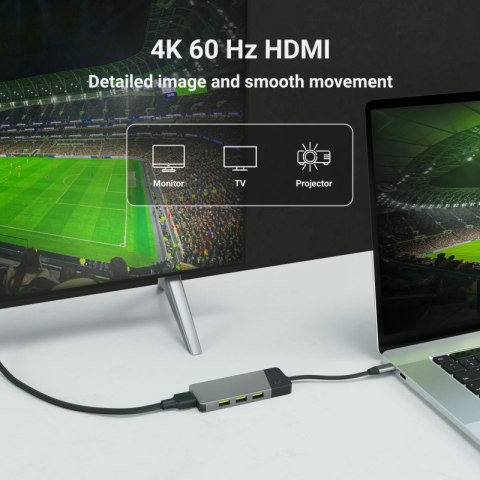Green Cell - Stacja dokująca HUB USB-C HDMI 4K DEX SD & MicroSD card slot USB 3.1 Green Cell - Stacja dokująca HUB USB-C HDMI 4K DEX SD & MicroSD card slot USB 3.1