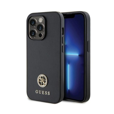 Guess 4G Strass Metal Logo - Etui iPhone 15 Pro Max (czarny) Guess 4G Strass Metal Logo - Etui iPhone 15 Pro Max (czarny)