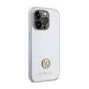 Guess 4G Strass Metal Logo - Etui iPhone 15 Pro (srebrny)
