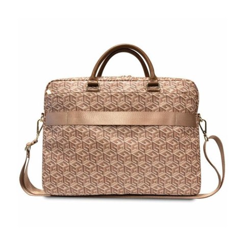 Guess GCube Stripes Computer Bag - Torba na notebooka 16" (Brązowy) Guess GCube Stripes Computer Bag - Torba na notebooka 16" (Brązowy)