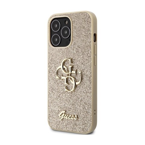 Guess Glitter Script Big 4G - Etui iPhone 13 Pro (złoty) Guess Glitter Script Big 4G - Etui iPhone 13 Pro (złoty)