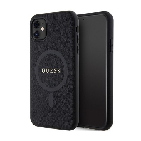 Guess Saffiano MagSafe - Etui iPhone 11 (czarny) Guess Saffiano MagSafe - Etui iPhone 11 (czarny)