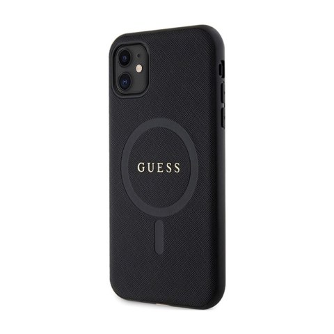 Guess Saffiano MagSafe - Etui iPhone 11 (czarny) Guess Saffiano MagSafe - Etui iPhone 11 (czarny)