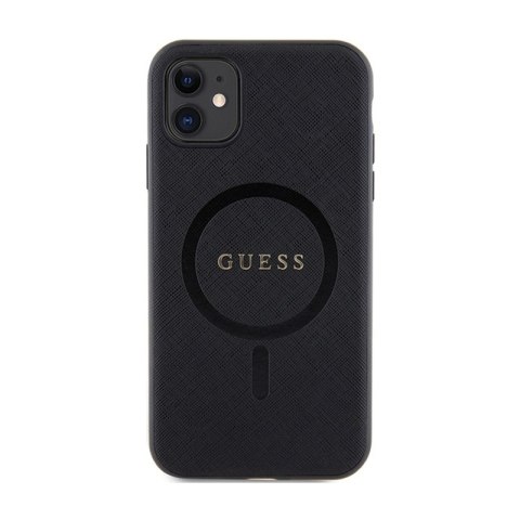 Guess Saffiano MagSafe - Etui iPhone 11 (czarny) Guess Saffiano MagSafe - Etui iPhone 11 (czarny)