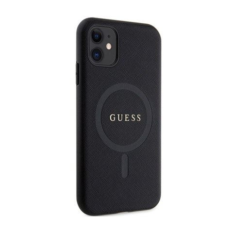 Guess Saffiano MagSafe - Etui iPhone 11 (czarny) Guess Saffiano MagSafe - Etui iPhone 11 (czarny)