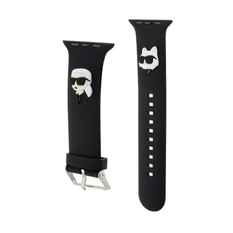 Karl Lagerfeld 3D Rubber Karl & Choupette Heads NFT - Pasek do Apple Watch 38/40/41 mm (czarny) Karl Lagerfeld 3D Rubber Karl & Choupette Heads NFT - Pasek do Apple Watch 38/40/41 mm (czarny)