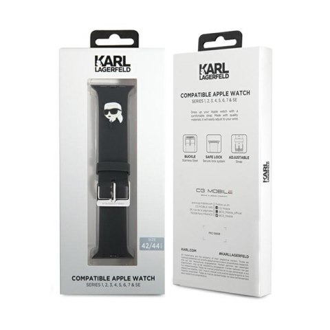 Karl Lagerfeld 3D Rubber Karl Head NFT - Pasek do Apple Watch 42/44/45/49 mm (czarny) Karl Lagerfeld 3D Rubber Karl Head NFT - Pasek do Apple Watch 42/44/45/49 mm (czarny)
