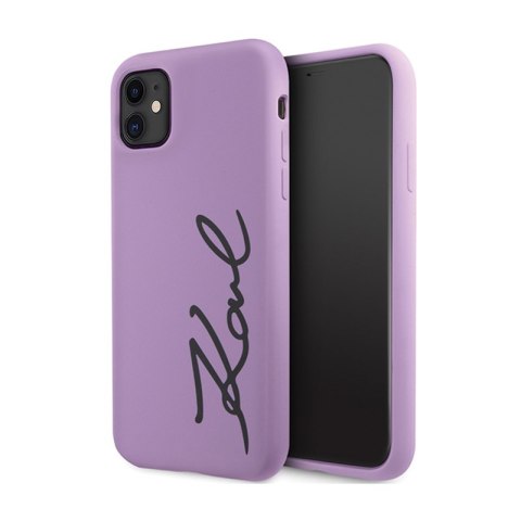 Karl Lagerfeld Silicone Signature - Etui iPhone 11 (Fioletowy) Karl Lagerfeld Silicone Signature - Etui iPhone 11 (Fioletowy)