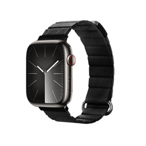 Crong Eclipse - Skórzany pasek magnetyczny Apple Watch 44/45/46/49 mm (czarny) Crong Eclipse - Skórzany pasek magnetyczny Apple Watch 44/45/46/49 mm (czarny)