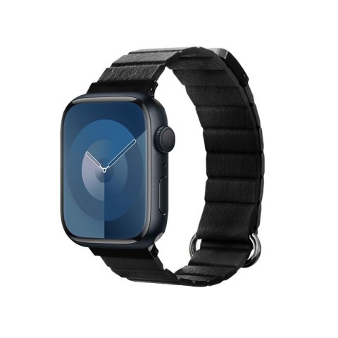 Crong Eclipse - Skórzany pasek magnetyczny Apple Watch 44/45/46/49 mm (czarny) Crong Eclipse - Skórzany pasek magnetyczny Apple Watch 44/45/46/49 mm (czarny)