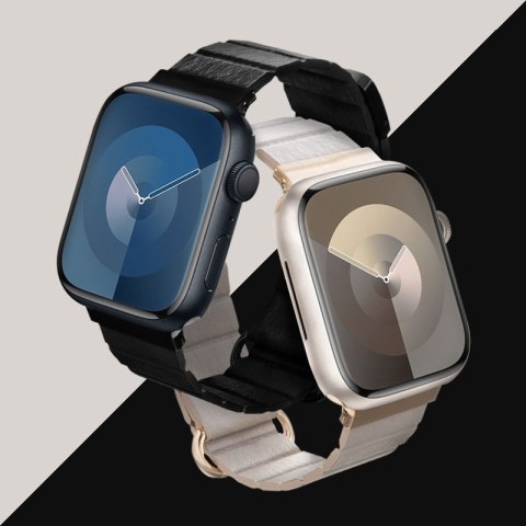 Crong Eclipse - Skórzany pasek magnetyczny Apple Watch 44/45/46/49 mm (czarny) Crong Eclipse - Skórzany pasek magnetyczny Apple Watch 44/45/46/49 mm (czarny)