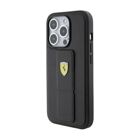 Ferrari Grip Stand Metal Logo - Etui iPhone 15 Pro Max (czarny) Ferrari Grip Stand Metal Logo - Etui iPhone 15 Pro Max (czarny)