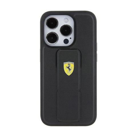 Ferrari Grip Stand Metal Logo - Etui iPhone 15 Pro Max (czarny) Ferrari Grip Stand Metal Logo - Etui iPhone 15 Pro Max (czarny)