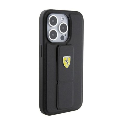 Ferrari Grip Stand Metal Logo - Etui iPhone 15 Pro Max (czarny) Ferrari Grip Stand Metal Logo - Etui iPhone 15 Pro Max (czarny)