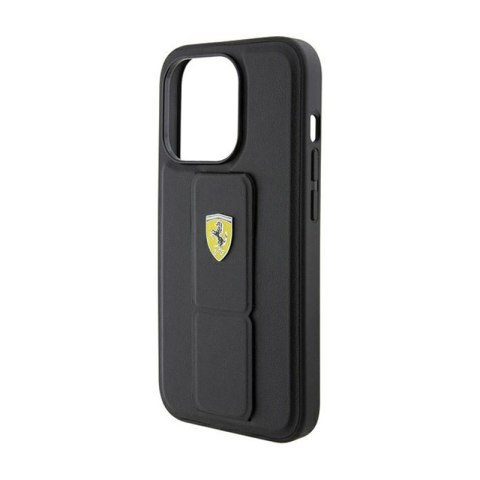 Ferrari Grip Stand Metal Logo - Etui iPhone 15 Pro Max (czarny) Ferrari Grip Stand Metal Logo - Etui iPhone 15 Pro Max (czarny)
