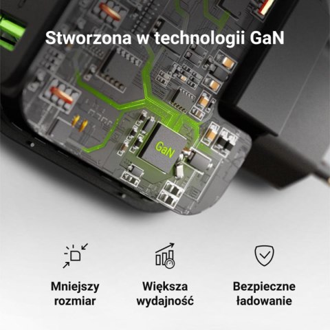 Green Cell - Ładowarka sieciowa Green Cell GC PowerGaN 65W (2x USB-C Power Delivery, 1x USB-A kompatybilne z Quick Charge 3.0) Green Cell - Ładowarka sieciowa Green Cell GC PowerGaN 65W (2x USB-C Power Delivery, 1x USB-A kompatybilne z Quick Charge 3.0)